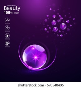 Collagen and Serum Product Vector Concept Beauty Technology for Skin Care 