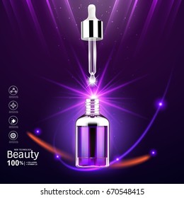 Collagen and Serum Product Vector Concept Beauty Technology for Skin Care 