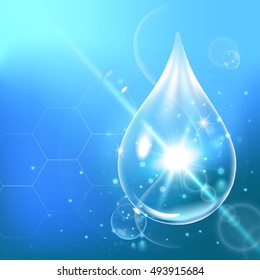 Collagen Serum and Vitamin Background Concept Skin Care Cosmetic.