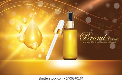 Collagen Serum and Vitamin Background Skin Care Cosmetic