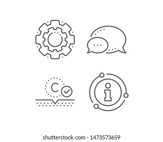 Collagen skin line icon. Chat bubble, info sign elements. Cream care sign. Cosmetic lotion symbol. Linear collagen skin outline icon. Information bubble. Vector