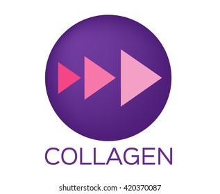 collagen skin logo vector 