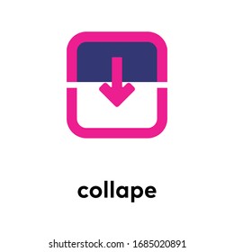 Collape Minimal Colorful Vector Icon Design