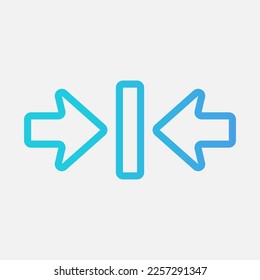 Collapse arrow icon vector illustration in gradient style, use for website mobile app presentation