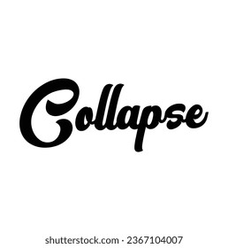 collapse text on white background.