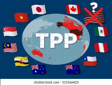 Collapse Of TPP(trans Pacific Partnership) Caused By USA Breakaway