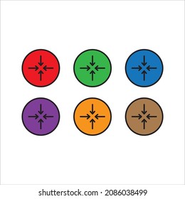 collapse vector icon illustration symbol 