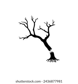 Icono de árbol colapsado estilo plano aislado sobre fondo blanco. Ilustración de vector