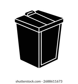 Zusammenklappbare Container Silhouette Vektor Kunst Illustration