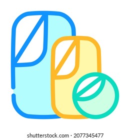 vector de icono de color reflector plegable. signo reflector plegable. ilustración de símbolo aislado
