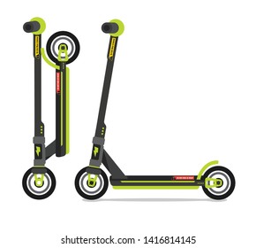 Collapsible Scooter vector isolated on white background