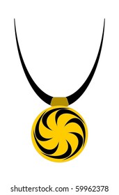 Collar in black and gold