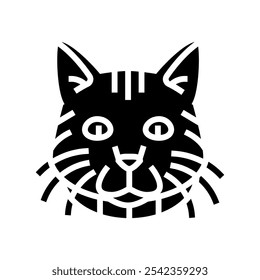 Vector de icono de glifo de cría de gato de cuello. signo de cría de gato de cuello. ilustración de símbolo aislado