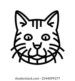 collar cat breeding line icon vector. collar cat breeding sign. isolated contour symbol black illustration