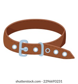 Un collar para gatos y perros. Dibujo aislado de color vectorial en estilo de caricatura