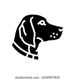 collar dog competition show glyph icon vector. collar dog competition show sign. isolated symbol illustration