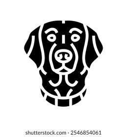 Halsband Hund Glyphe Symbol Vektor. Halsband-Hundezeichen. einzelne Symbolgrafik