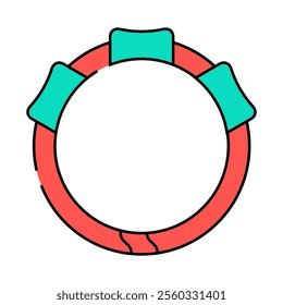 collar with gps tracker for cat line icon vector. collar with gps tracker for cat sign. isolated symbol illustration