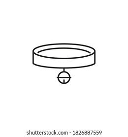 collar icon element of vet icon for mobile concept and web apps. Thin line collar icon can be used for web and mobile. Premium icon on white background