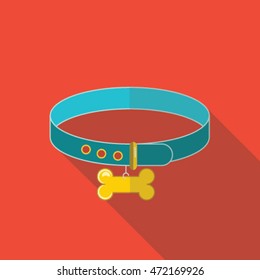Collar icon. Flat vector related icon with long shadow for web and mobile applications. It can be used as - logo, pictogram, icon, infographic element. Vector Illustration