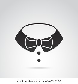 Collar icon isolated on white background. Vector art.