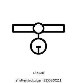 collar icon. Line Art Style Design Isolated On White Background