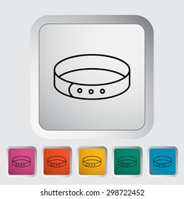 Collar icon. Line flat vector related icon for web and mobile applications. It can be used as - logo, pictogram, icon, infographic element. Vector Illustration. 