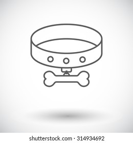 Collar icon. Thin line flat vector related icon for web and mobile applications. It can be used as - logo, pictogram, icon, infographic element. Vector Illustration. 