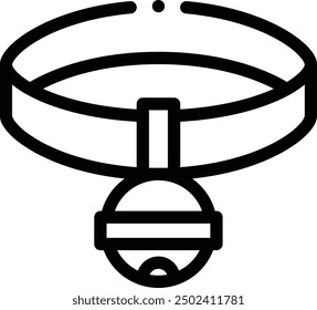 collar icon. Thin Linear Style Design Isolated On White Background