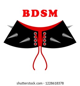 Collar, inscription BDSM, vector