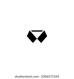 collar del logotipo de la letra V