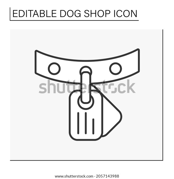 Collar Line Icon Collar Identifying Dogs Stock Vector (Royalty Free) 2057143988 Shutterstock