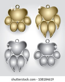 Collar medallion for cats and dogs - vector illustration