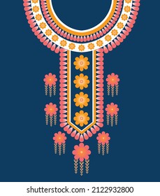 for collar oriental geometric pattern Flower necklace embroidery designs for women fashion. cover design for printed fabric
