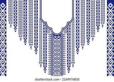 collar pattern  For women it is a beautiful design.  blue and white background striped collar