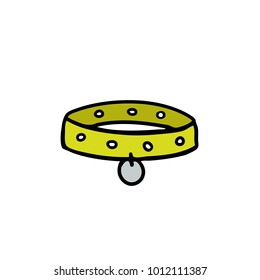 collar for pets doodle icon