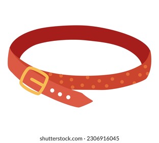 Collar for pets. Vector canine belt template isolated kittens or puppies accessory.