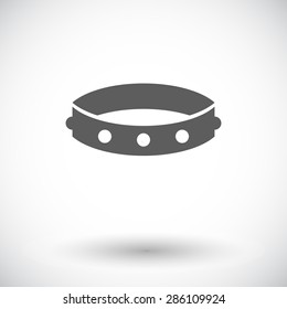 Collar. Single flat icon on white background. Vector illustration.