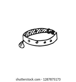 collar vector doodle sketch isolated on white background