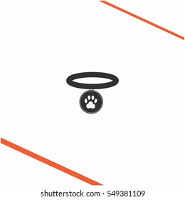 Collar vector grey icon on white background. Collar symbol stock bitmap illustration. Business picture.