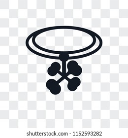 Collar vector icon isolated on transparent background, Collar logo concept