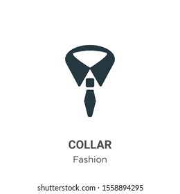 Collar vector icon on white background. Flat vector collar icon symbol sign from modern fashion collection for mobile concept and web apps design.