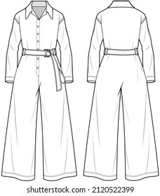 1,150 Jumpsuit technical drawing Images, Stock Photos & Vectors ...