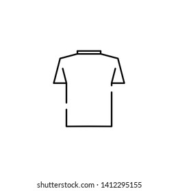 collared shirt looks back. line art icon