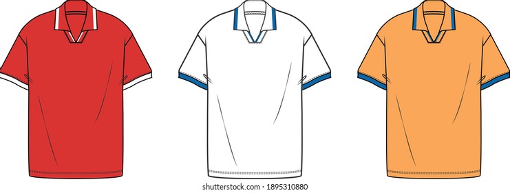 Collared vector t-shirt design for teens.