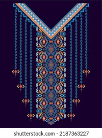 Collar-pattern Design Textile Geometric design, T-shirt in tribal style, decorative border, Geometric Line Neck Graphic Design. Collar-pattern design for collar shirts, T shirts, fashion wearing.