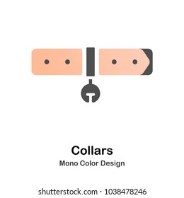 Collars and bell mono color icon
