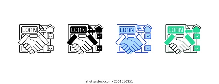 Collateral Agreement Line Icon. linear style sign for mobile concept and web design. Outline vector icon.