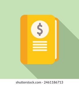 Collateral folder icon flat vector. Tax money form. Investment personal