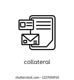 Collateral Icon. Trendy Modern Flat Linear Vector Collateral Icon On White Background From Thin Line Collateral Collection, Outline Vector Illustration